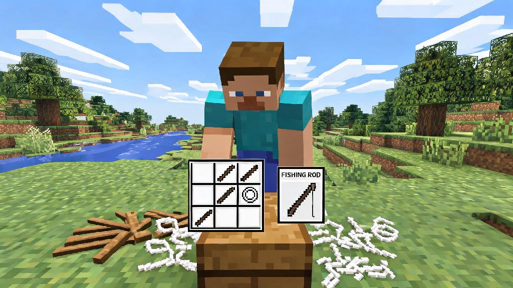 How to Make a Fishing Rod in Minecraft: Easy Beginner Guide