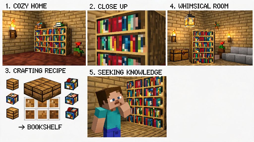 How to Make a Bookshelf in Minecraft: Easy Step-by-Step Beginner Guide